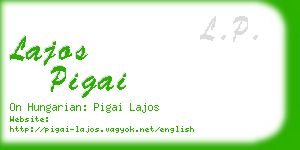 lajos pigai business card